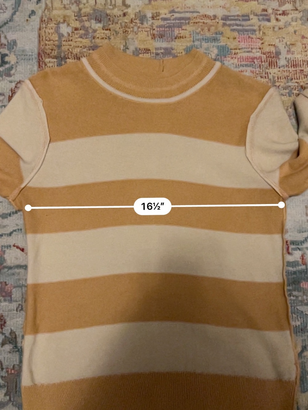 We The Free 100% Cotton Striped Mock Turtle Neck Tee Women’s Size Small - Picture 8 of 8